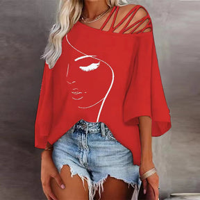 2023 New Fashion Stitching Loose Casual Tops